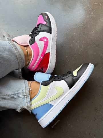 NEW Mismatch Swarovski Women’s Air Jordan 1 Low Shoes