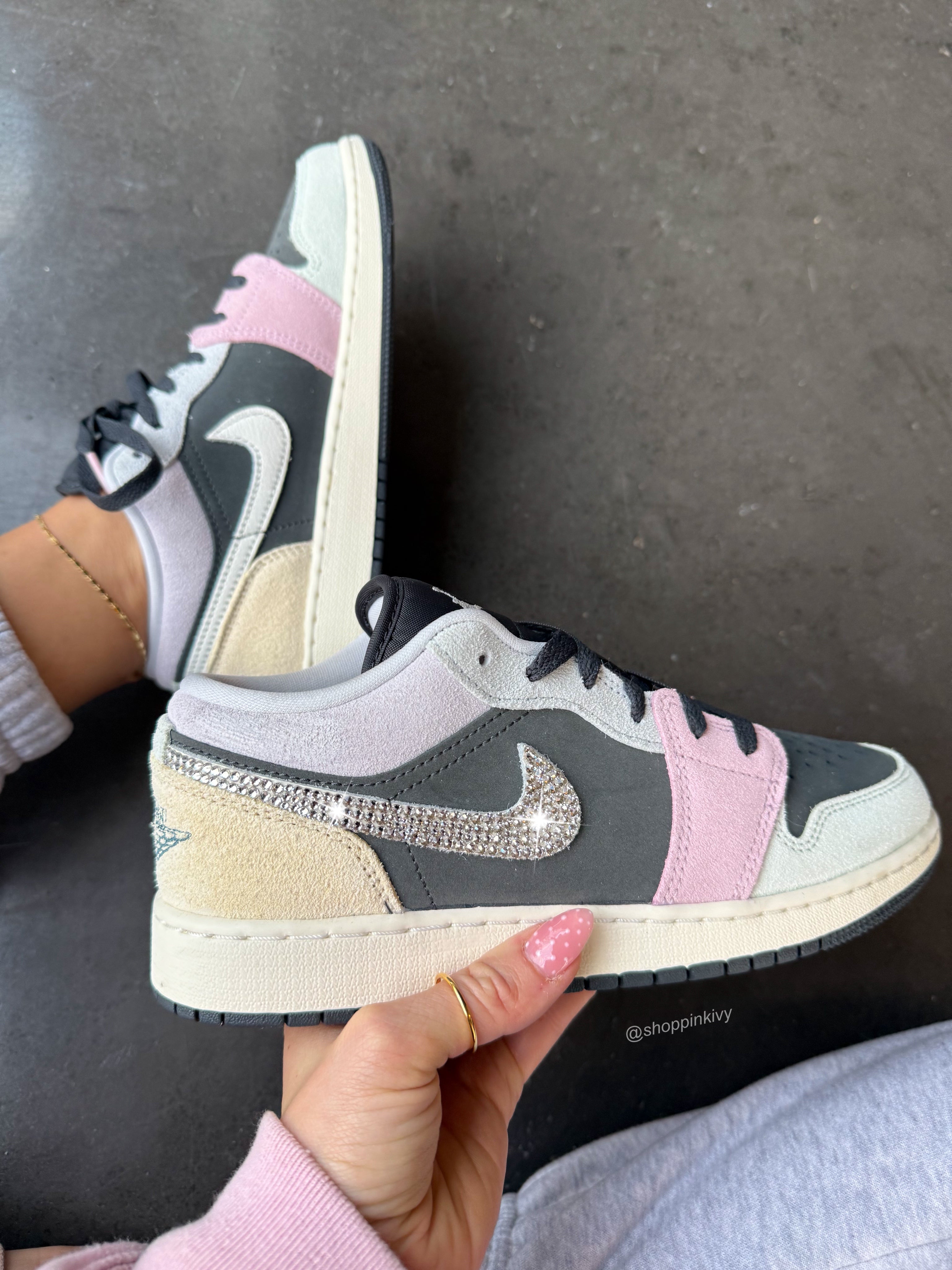 Spring ‘26 Swarovski Women’s Air Jordan 1 Low Shoes