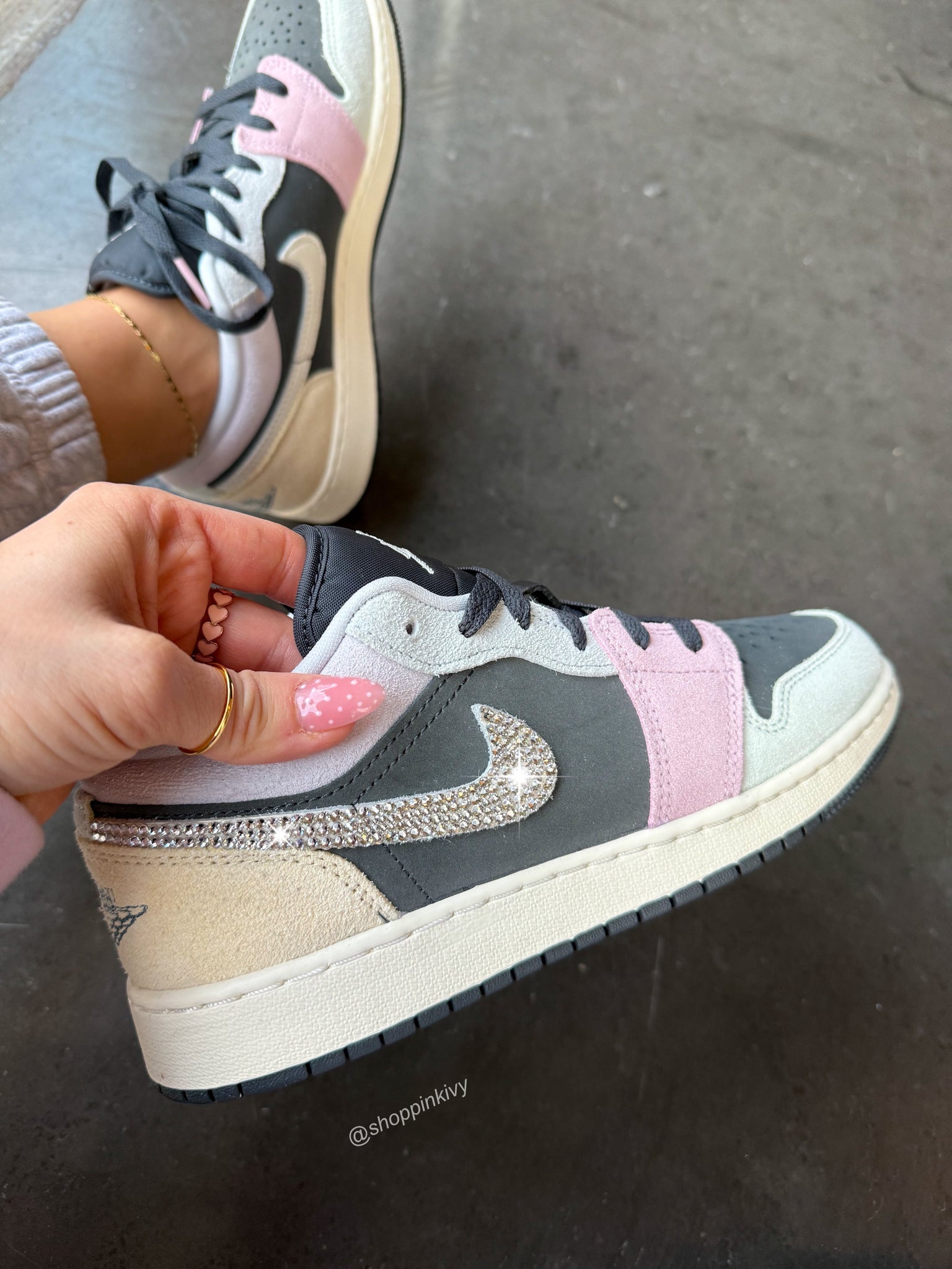 Spring ‘26 Swarovski Women’s Air Jordan 1 Low Shoes