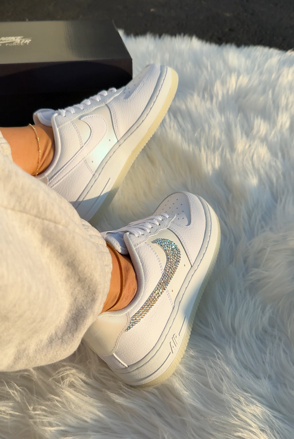 Iridescent Swarovski Womens Nike Air Force One