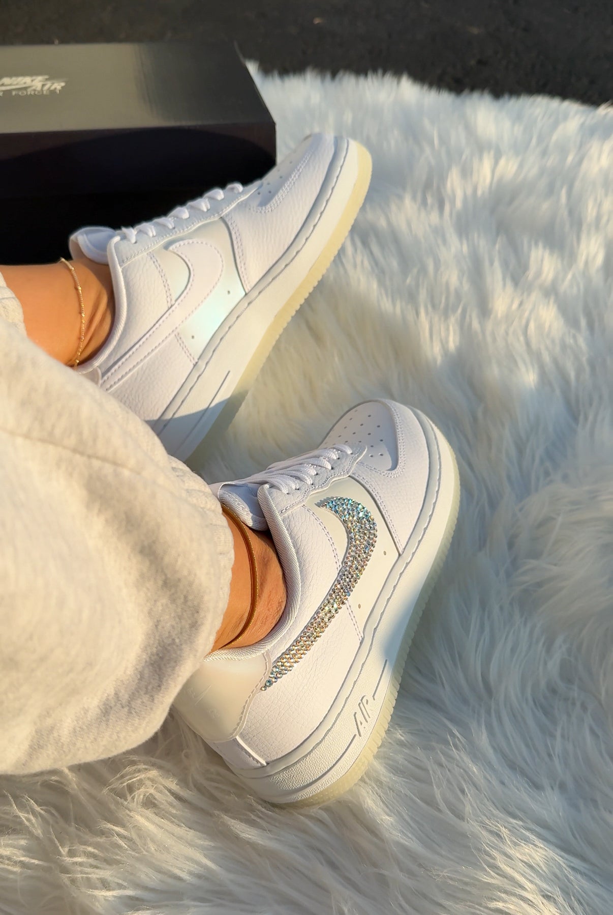 Iridescent Swarovski Womens Nike Air Force One