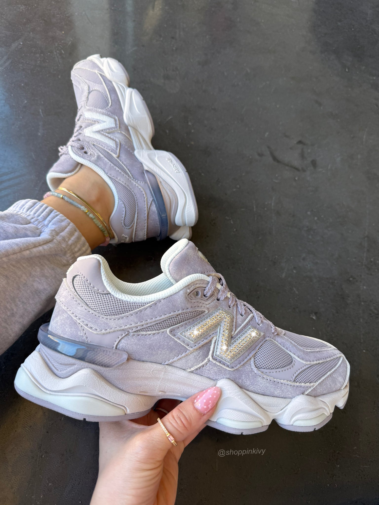 Gray Swarovski Women’s New Balance 9060