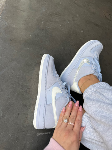 Spring ‘26 Powder Blue Swarovski Women’s Air Force 1 Low Shoes