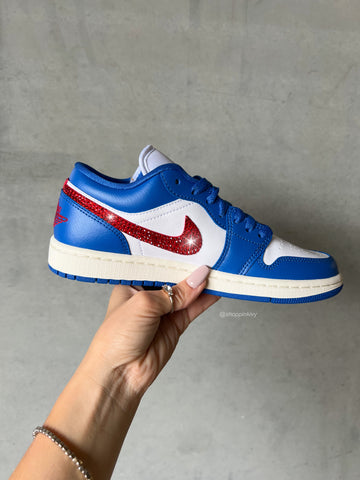 Americana Swarovski Women’s Air Jordan 1 Low Shoes