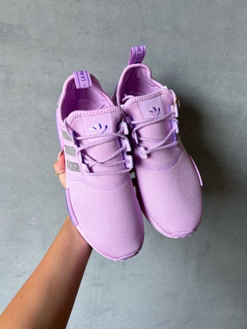 Purple Swarovski Womens Adidas NMD