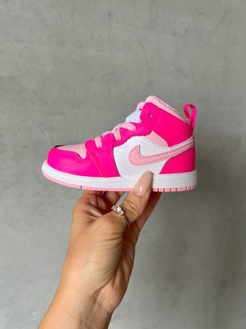 Pink Baby Toddler Pre-School Swarovski Jordan 1 Mid