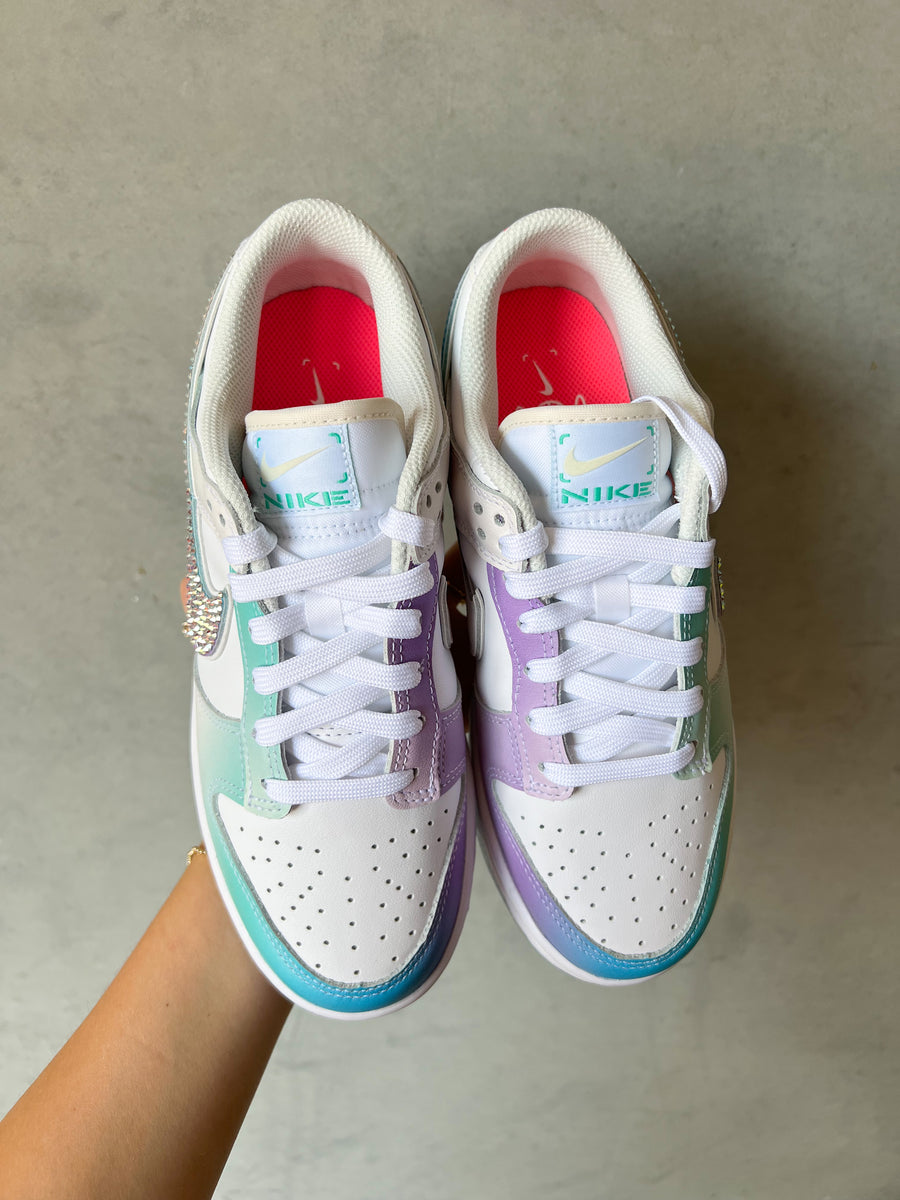 Rare Ombré Swarovski Womens Nike Dunk Shoes – Pink Ivy