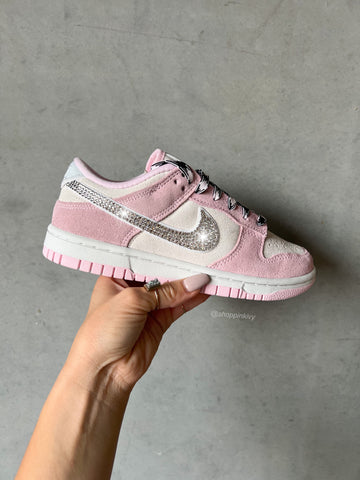 RARE Pink Foam Swarovski Womens Nike Dunk Shoes