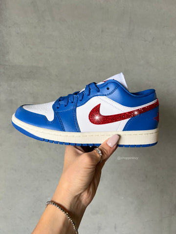 Americana Swarovski Women’s Air Jordan 1 Low Shoes