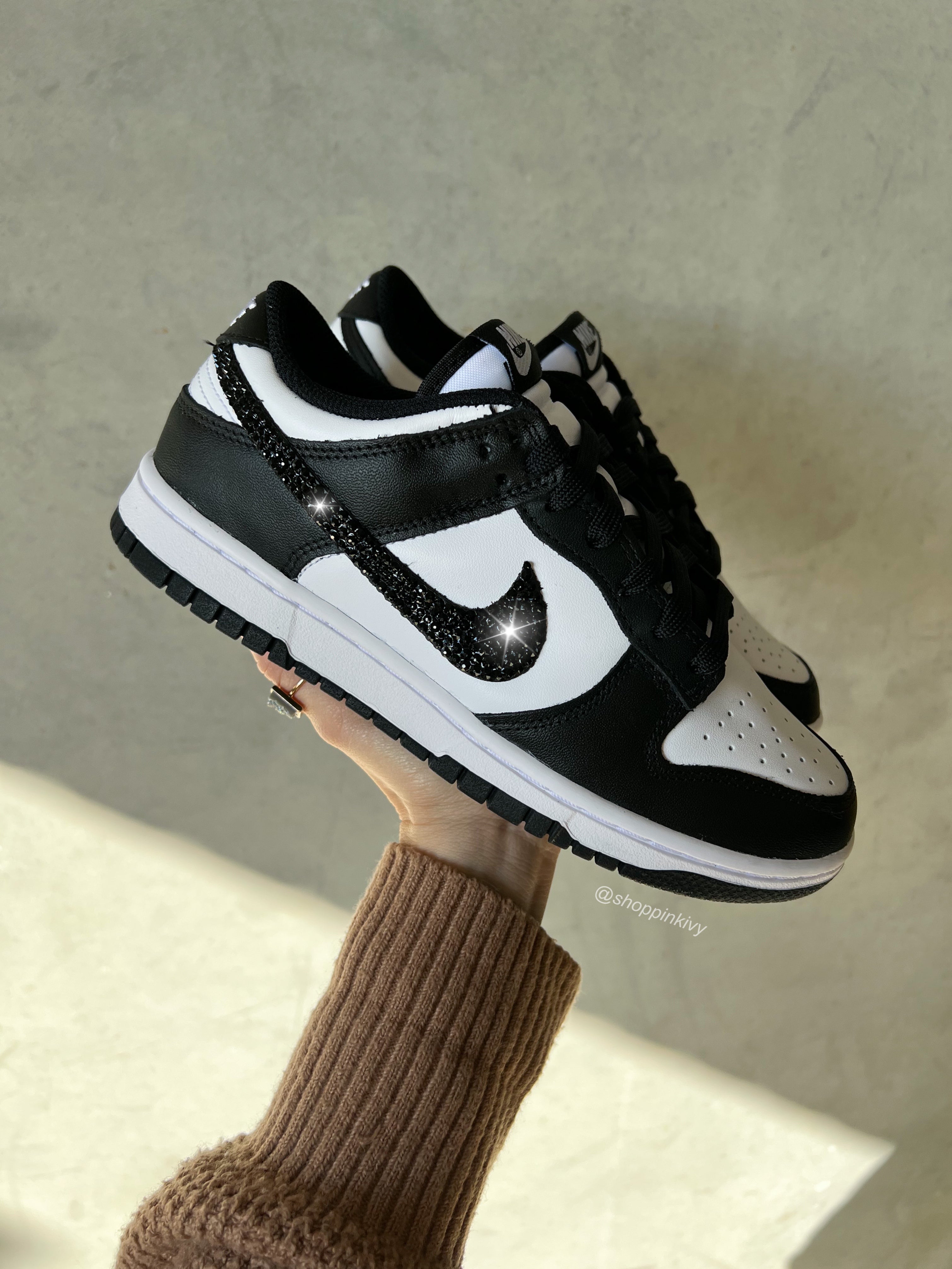 Zapatos Nike Dunk Panda Swarovski para mujer
