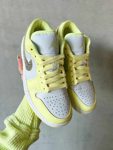 Neon Swarovski Women’s Air Jordan Retro 1 Low Shoes