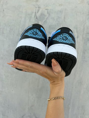 Zapatillas Air Jordan 1 Low de mujer Swarovski azules