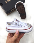 Converse Chuck Taylor blancas para bebé pequeño
