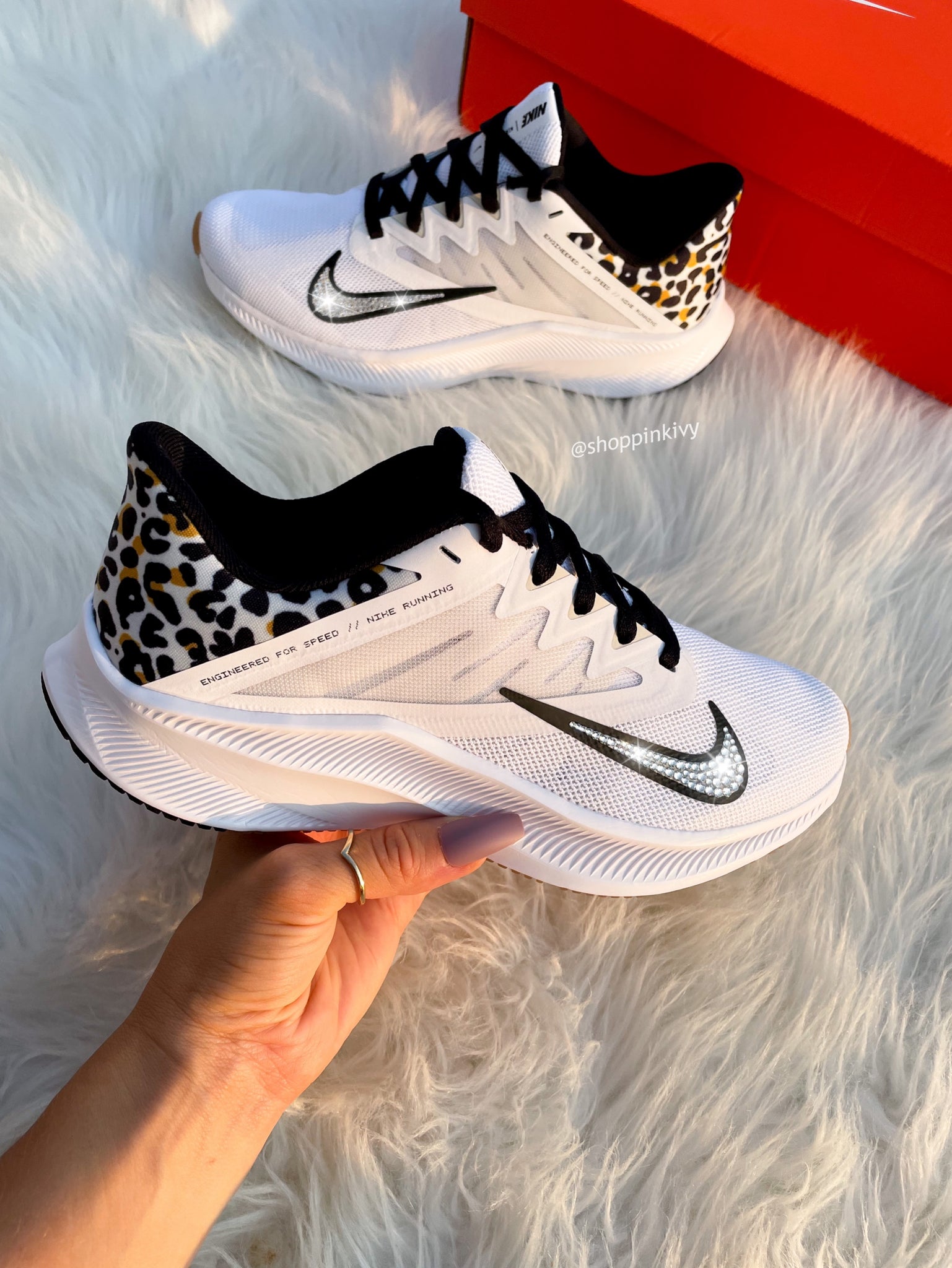 White cheetah nikes shoes Outlet