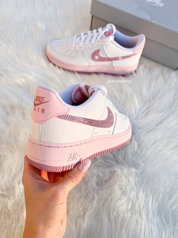 Pink Swarovski Women's Air Force 1 Low Shoes – Pink Ivy